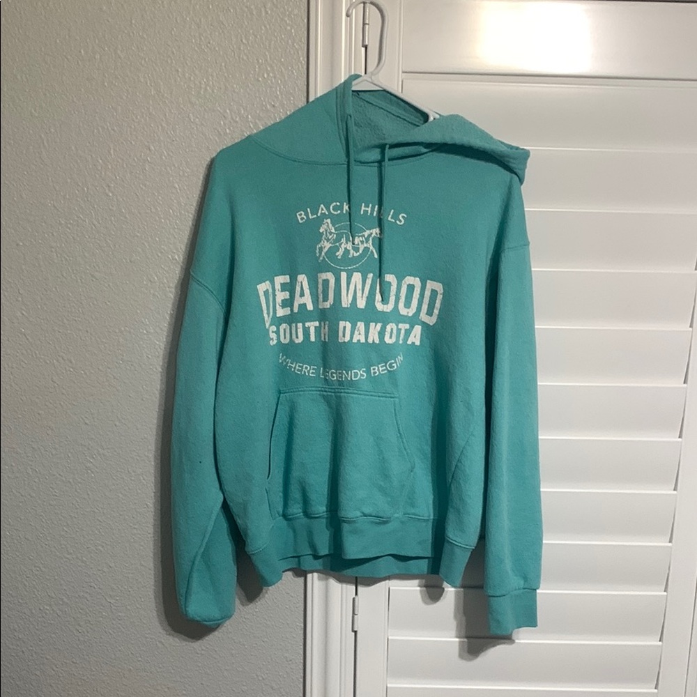 Deadwood South Dakota Teal Hoodie